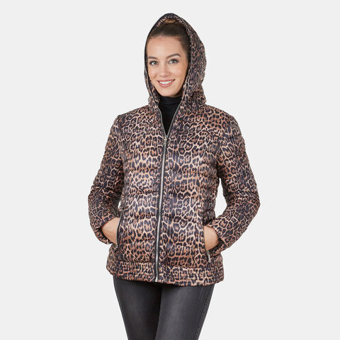 Plumífero de mujer con estampado animal print, Animal Plumífero de mujer con estampado animal print, Animal